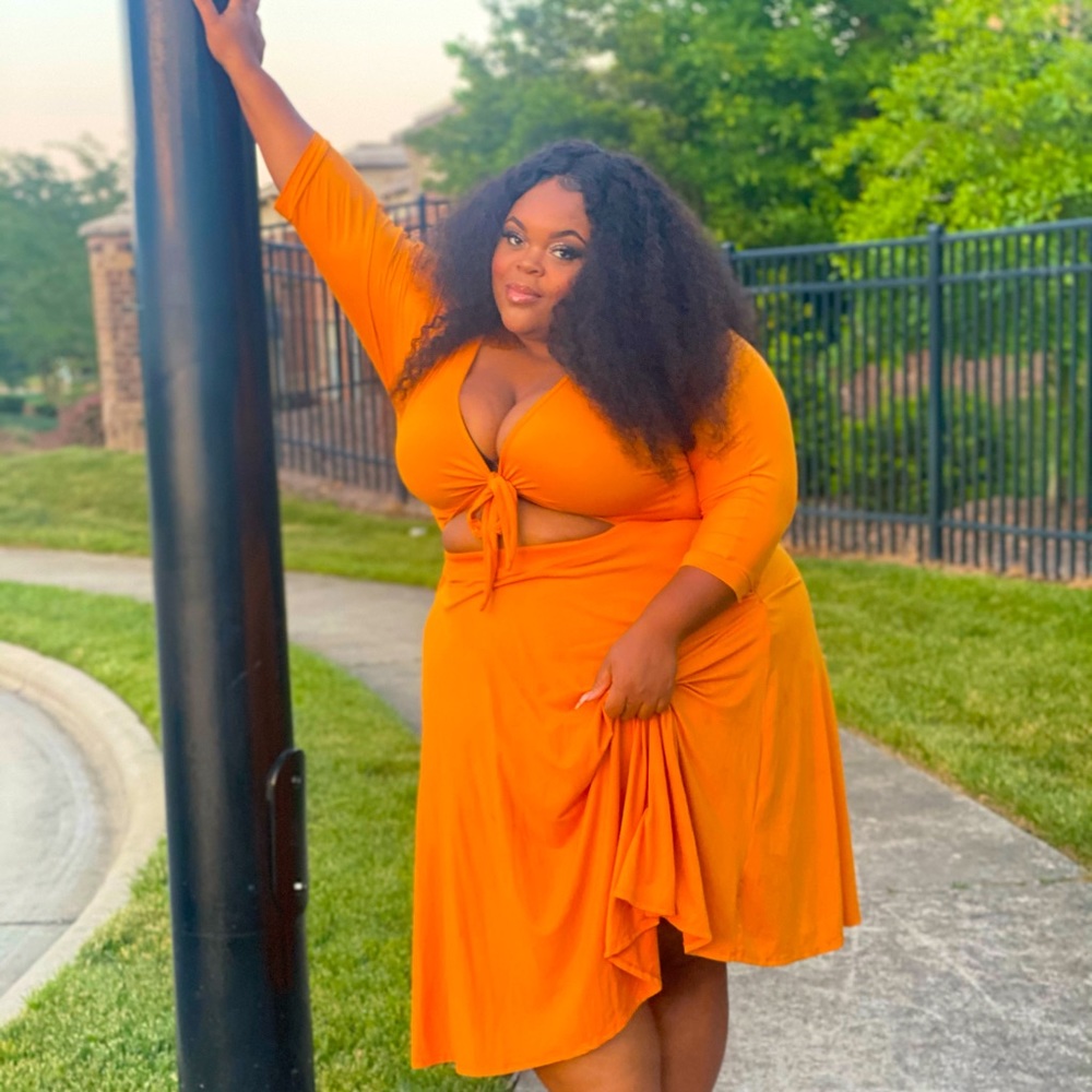 Midi Orange Dress